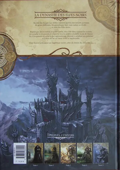 Verso de l'album Elfes Tome 5 La Dynastie des Elfes noirs