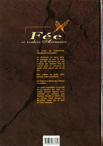 Verso de l'album Fée et tendres automates Tome 1 Jam