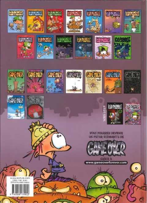 Verso de l'album Game over Tome 1 Blork Raider