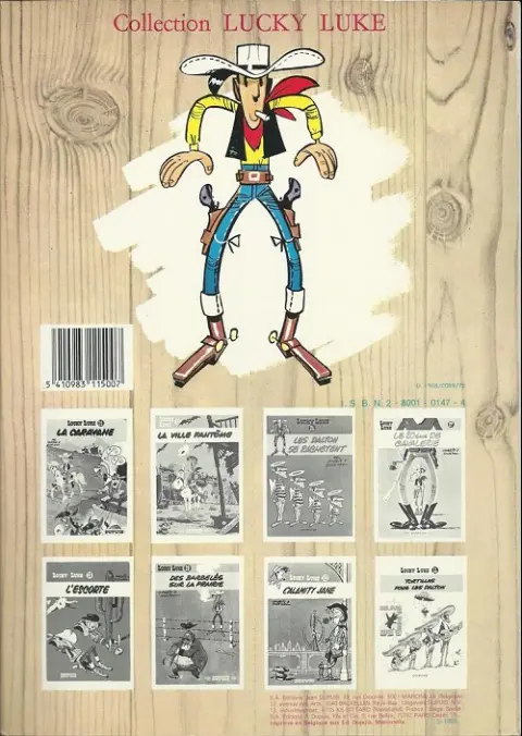 Verso de l'album Lucky Luke Tome 8 Lucky Luke et Phil Defer