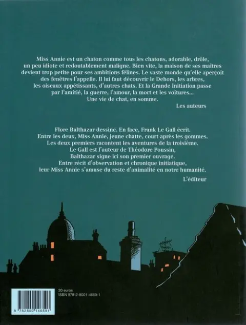 Verso de l'album Miss Annie Tome 1
