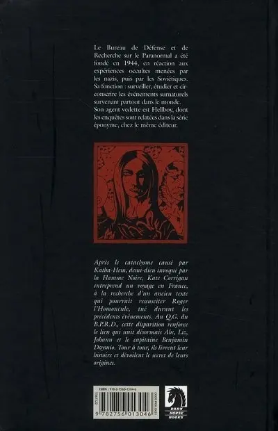 Verso de l'album B.P.R.D. Tome 6 La Machine universelle