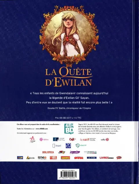 Verso de l'album La Quête d'Ewilan Tome 1 D'un monde à l'autre