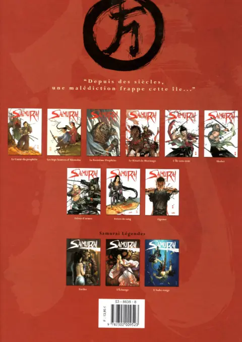 Verso de l'album Samurai Tome 5 L'île sans nom