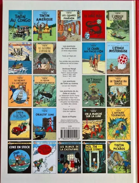 Verso de l'album Tintin Tome 1 Tintin au pays des soviets