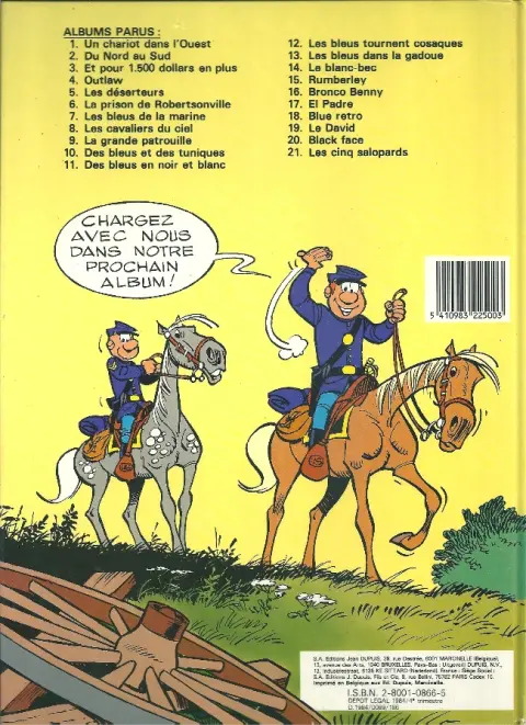 Verso de l'album Les Tuniques Bleues Tome 9 La grande patrouille