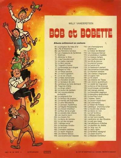 Verso de l'album Bob et Bobette Tome 152 Le baobab trembleur