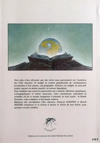 Verso de l'album Les Cités obscures Autour des cités obscures