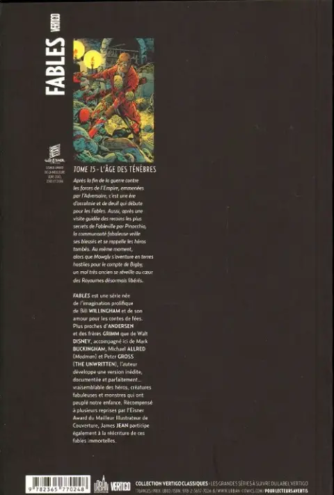 Verso de l'album Fables Tome 15 L'âge des ténèbres