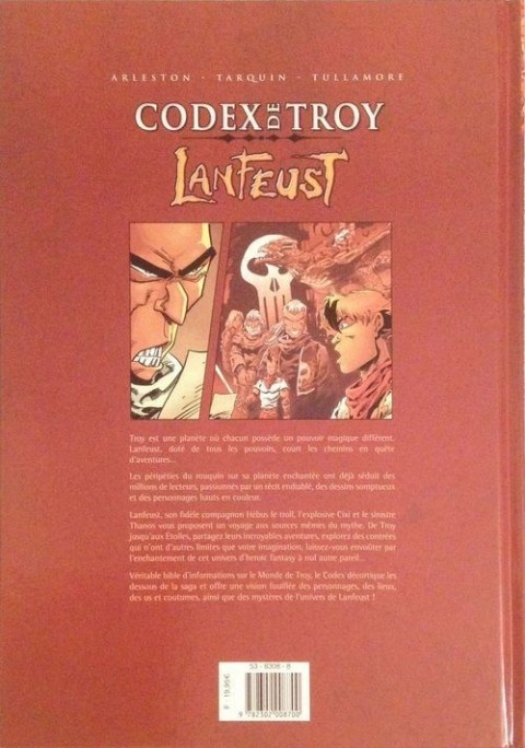 Verso de l'album Lanfeust de Troy Le codex de Troy