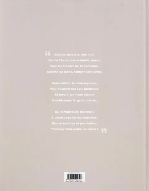 Verso de l'album Les fleurs du mal