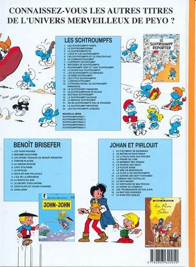 Verso de l'album Les Schtroumpfs Tome 23 Les Schtroumpfs joueurs