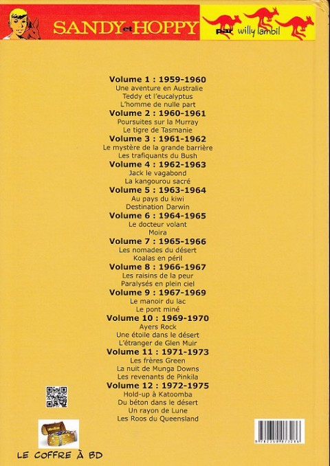 Verso de l'album Sandy & Hoppy Intégrale volume 11: 1971-1973