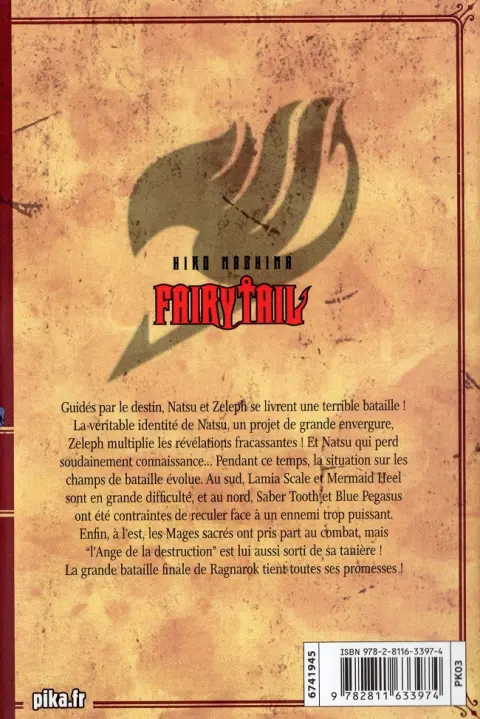 Verso de l'album Fairy Tail 55