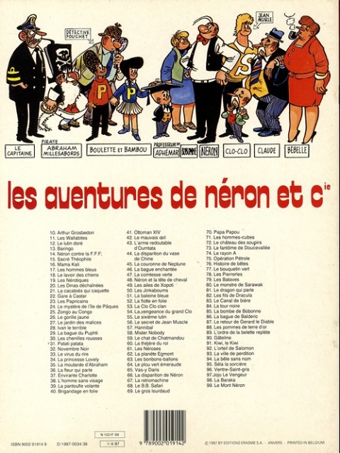 Verso de l'album Les Aventures de Néron et Co Tome 99 Le mont Néron