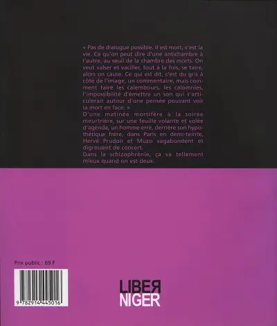 Verso de l'album Dead line