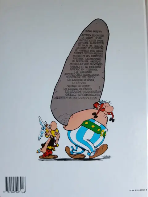 Verso de l'album Astérix Tome 12 Astérix aux jeux Olympiques