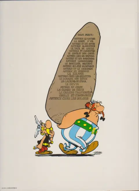 Verso de l'album Astérix Tome 9 Astérix et les Normands