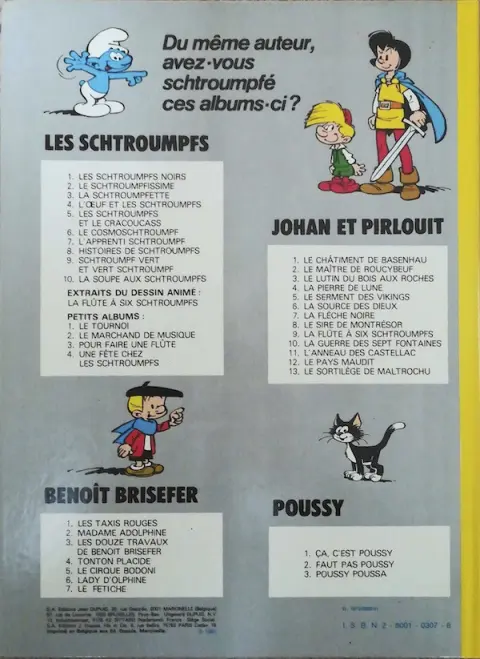 Verso de l'album Benoît Brisefer Tome 6 Lady d'Olphine