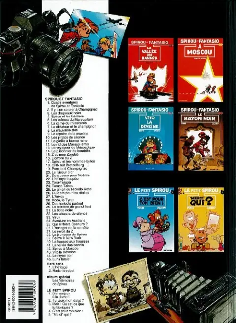 Verso de l'album Spirou et Fantasio Tome 27 L'Ankou