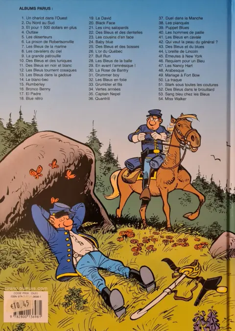 Verso de l'album Les Tuniques Bleues Tome 49 Mariage à Fort Bow