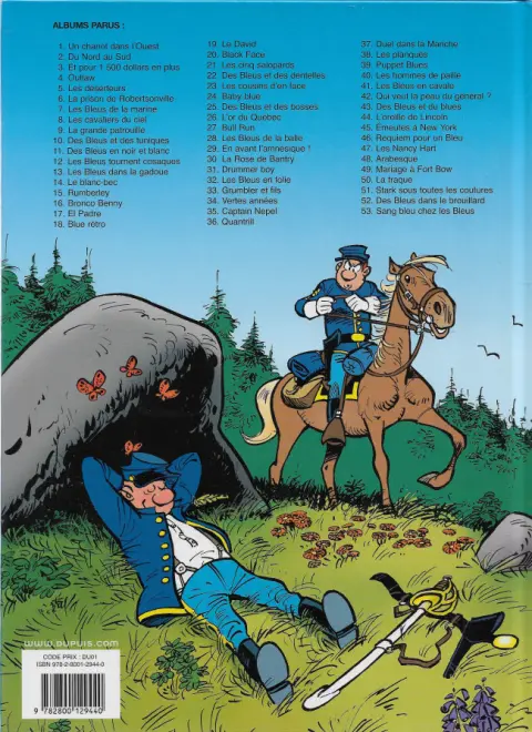 Verso de l'album Les Tuniques Bleues Tome 43 Des bleus et du blues
