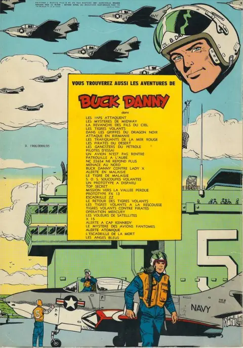 Verso de l'album Buck Danny Tome 21 Un prototype a disparu