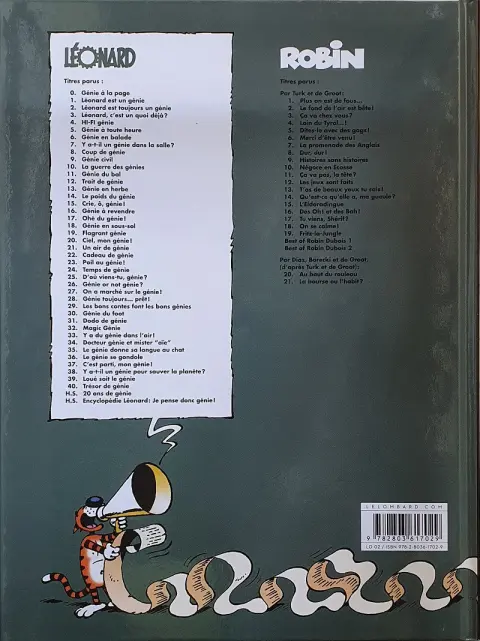 Verso de l'album Léonard Tome 4 Hi-Fi Génie