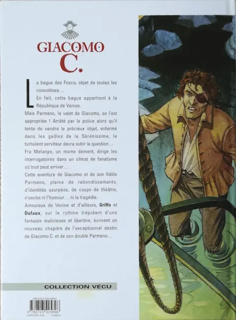 Verso de l'album Giacomo C. Tome 6 La bague des Fosca