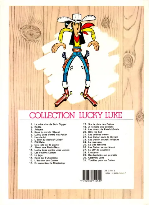 Verso de l'album Lucky Luke Tome 11 Lucky Luke contre Joss Jamon