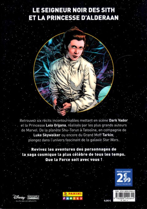 Verso de l'album Star Wars - Histoires galactiques 1 Dark Vador & La Princesse Leia
