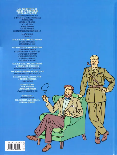 Verso de l'album Blake et Mortimer Tome 26 La Vallée des Immortels - Tome 2 - Le Millième Bras du Mékong