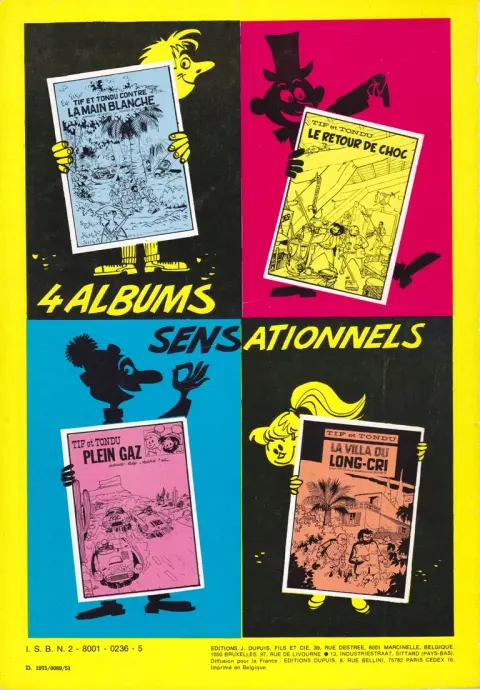 Verso de l'album Tif et Tondu Tome 6 Passez muscade