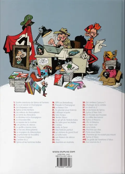 Verso de l'album Spirou et Fantasio Tome 51 Alerte aux Zorkons