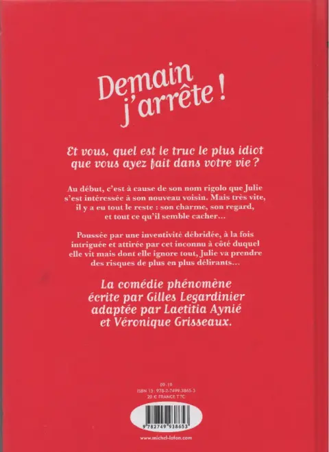 Verso de l'album Demain j'arrête !