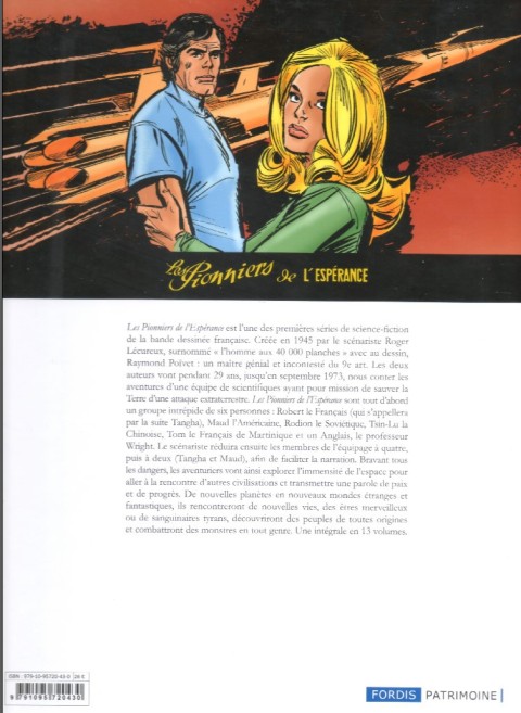 Verso de l'album Les Pionniers de l'espérance Intégrale Vol. XI 1970-71