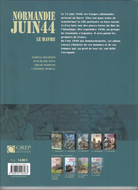 Verso de l'album Normandie juin 44 Orep Tome 9 Le Havre