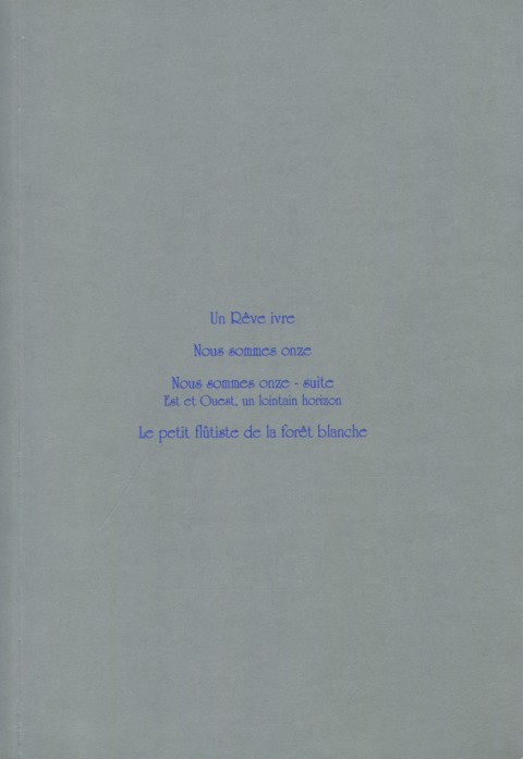 Verso de l'album Moto Hagio - Anthologie 1 De la rêverie