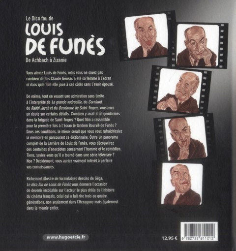 Verso de l'album Le Dico fou de Louis de Funès de Achbach à Zizanie