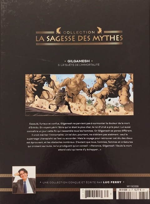 Verso de l'album La sagesse des Mythes - La collection 39 Gilgamesh - 3. La Quête de L'immortalité