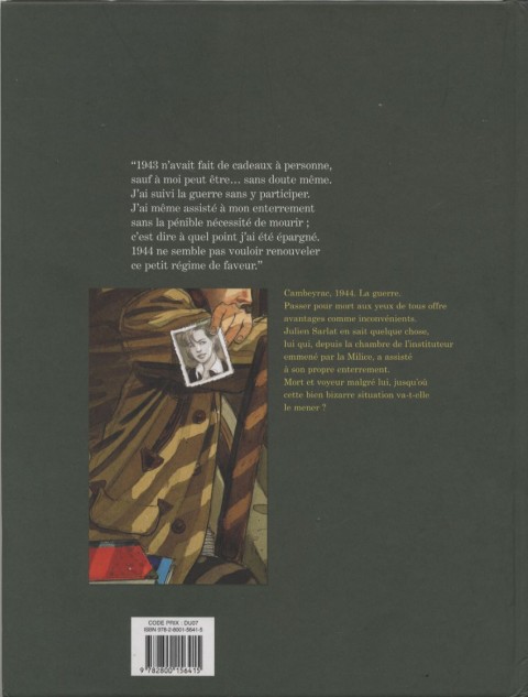 Verso de l'album Le Sursis Tome Seconde partie