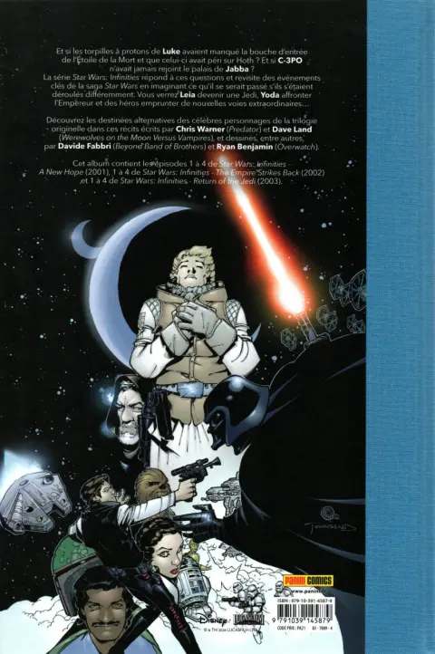 Verso de l'album Star Wars - Infinities