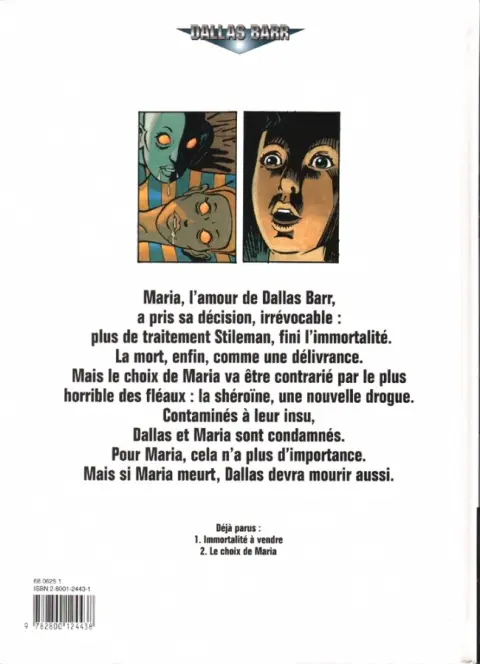 Verso de l'album Dallas Barr Tome 2 Le choix de Maria