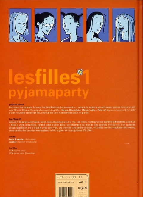 Verso de l'album Les Filles Tome 1 Pyjama party