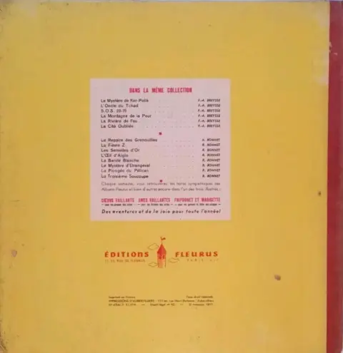 Verso de l'album Fripounet et Marisette Tome 8 La troisième soucoupe