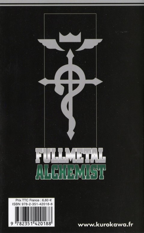 Verso de l'album FullMetal Alchemist Tome 2