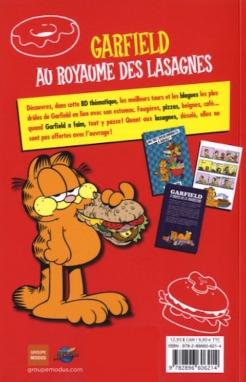 Verso de l'album Garfield Tome 3 Au royaume des lasagnes