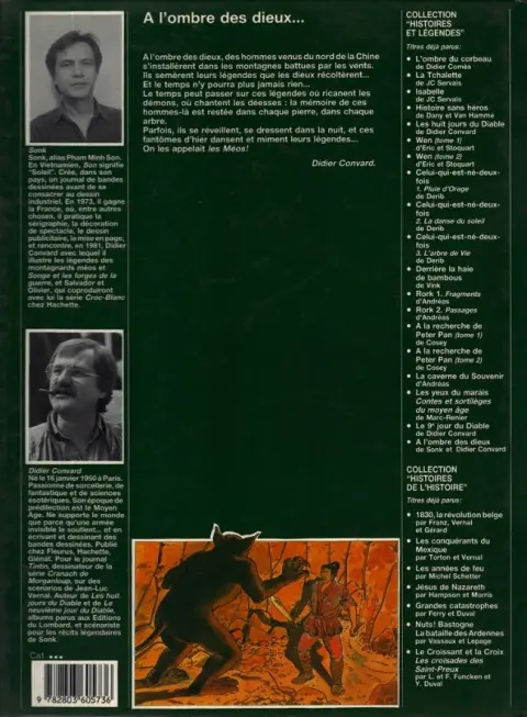 Verso de l'album À l'ombre des Dieux