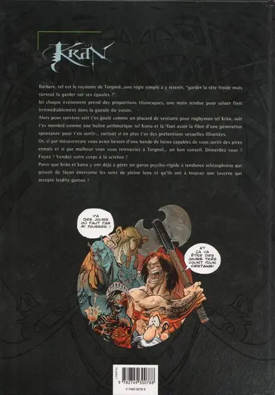 Verso de l'album Krän Tome 6 L'encyclopédie de Krän