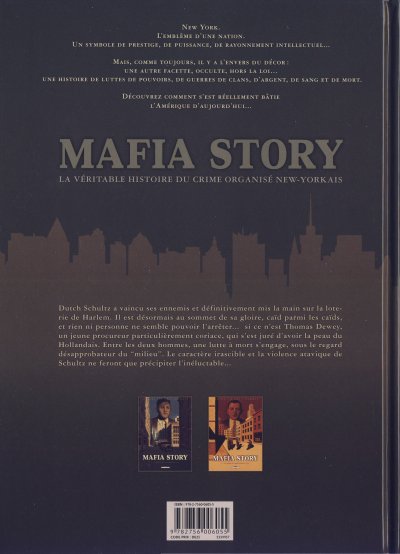 Verso de l'album Mafia story Tome 2 La Folie du Hollandais {2/2}